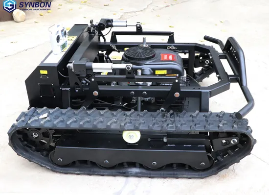 New Farm Orchard Garden Courtyard Pasture Wasteland Use 60° Slope Mowing Machine Remote Control Tracked Lawn Mower with Engine Grass Cutter Lawnmower 