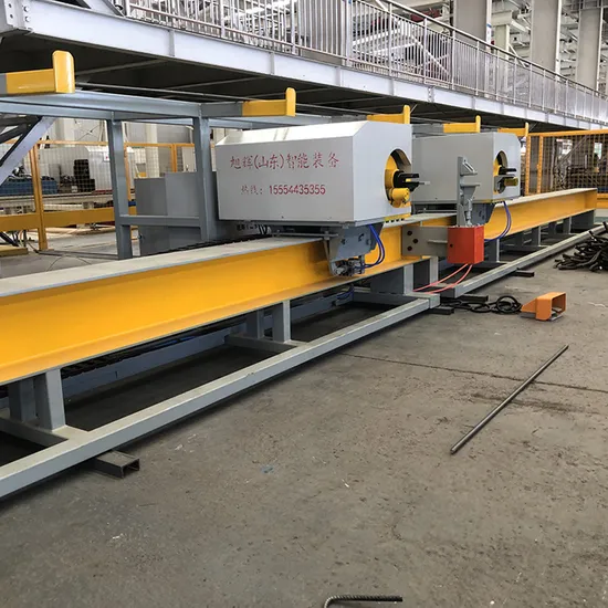 High Efficiency CNC Steel Bar Two Head Shear Bending Machining Center 