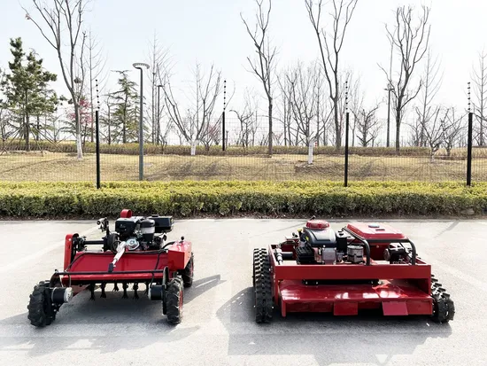 Lawn Mower Petrol Slope Flail Lawn Mowers Reel Zero Turn Mower Grass Trimmer Cutting Machine Remote Control Robot Wheel Lawn Mower Gasoline Brush Grass Cutter 